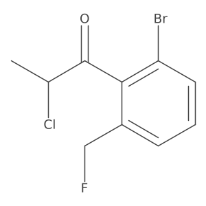 1-(2-Bromo-6-(fluoromethyl)phenyl)-2-chloropropan-1-one结构式