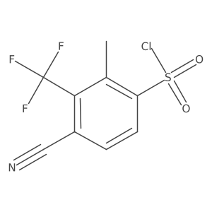 4-Cyano-2-methyl-3-(trifluoromethyl)benzenesulfonyl chloride结构式