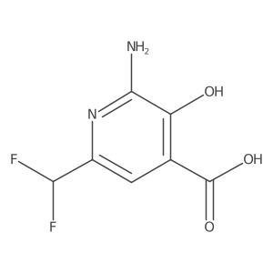 2-amino-6-(difluoromethyl)-3-hydroxy-pyridine-4-carboxylic acid Structure