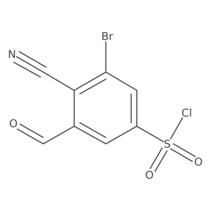 3-Bromo-4-cyano-5-formylbenzenesulfonyl chloride结构式