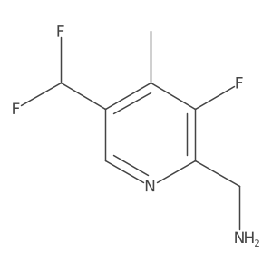 2-(Aminomethyl)-5-(difluoromethyl)-3-fluoro-4-methylpyridine结构式