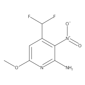 4-(Difluoromethyl)-6-methoxy-3-nitropyridin-2-amine Structure