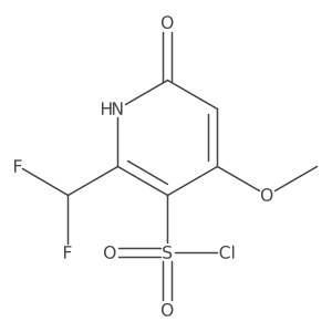 2-(Difluoromethyl)-6-hydroxy-4-methoxypyridine-3-sulfonyl chloride Structure