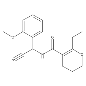 N-[cyano(2-methoxyphenyl)methyl]-6-ethyl-3,4-dihydro-2H-pyran-5-carboxamide Structure