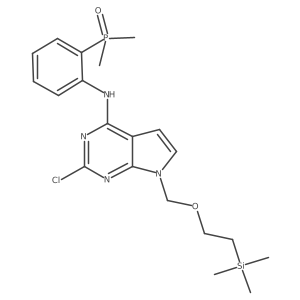 2-Chloro-N-[2-(dimethylphosphinyl)phenyl]-7-[[2-(trimethylsilyl)ethoxy]methyl]-7H-pyrrolo[2,3-d]pyrimidin-4-amine结构式