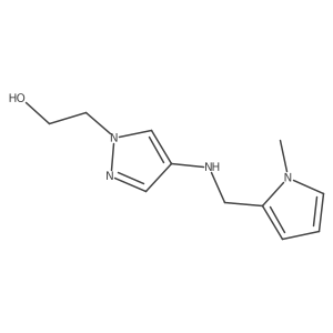 2-(4-{[(1-methyl-1H-pyrrol-2-yl)methyl]amino}-1H-pyrazol-1-yl)ethan-1-ol结构式