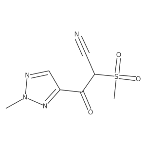 2-Methanesulfonyl-3-(2-methyl-2H-1,2,3-triazol-4-yl)-3-oxopropanenitrile Structure