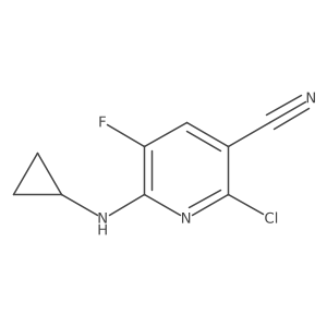 2-Chloro-6-(cyclopropylamino)-5-fluoronicotinonitrile Structure