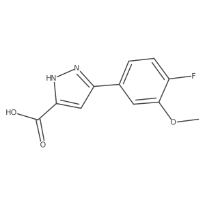 5-(4-fluoro-3-methoxyphenyl)-1H-pyrazole-3-carboxylic acid Structure