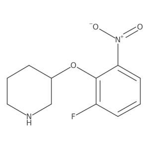 3-(2-Fluoro-6-nitrophenoxy)piperidine结构式