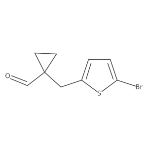 1-[(5-Bromothiophen-2-yl)methyl]cyclopropane-1-carbaldehyde结构式