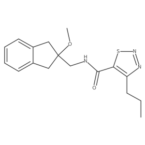 N-((2-methoxy-2,3-dihydro-1H-inden-2-yl)methyl)-4-propyl-1,2,3-thiadiazole-5-carboxamide结构式