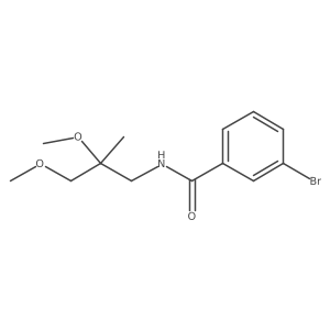 3-bromo-N-(2,3-dimethoxy-2-methylpropyl)benzamide结构式