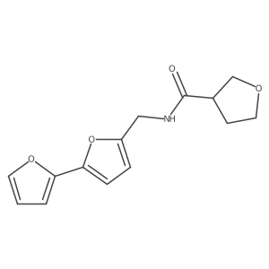N-([2,2'-bifuran]-5-ylmethyl)tetrahydrofuran-3-carboxamide结构式