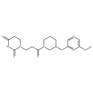 1-[3-[3-(6-Methoxypyrazin-2-yl)oxypiperidin-1-yl]-3-oxopropyl]-1,3-diazinane-2,4-dione Structure