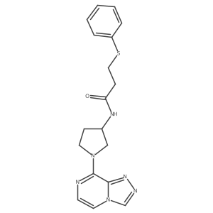 N-(1-([1,2,4]triazolo[4,3-a]pyrazin-8-yl)pyrrolidin-3-yl)-3-(phenylthio)propanamide Structure