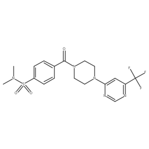 N,N-dimethyl-4-(4-(6-(trifluoromethyl)pyrimidin-4-yl)piperazine-1-carbonyl)benzenesulfonamide Structure