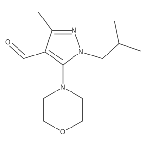 3-Methyl-1-(2-methylpropyl)-5-(morpholin-4-yl)-1H-pyrazole-4-carbaldehyde结构式