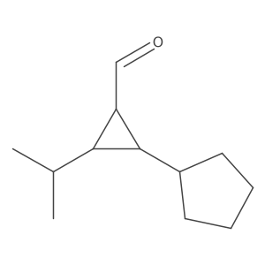 2-Cyclopentyl-3-(propan-2-yl)cyclopropane-1-carbaldehyde Structure
