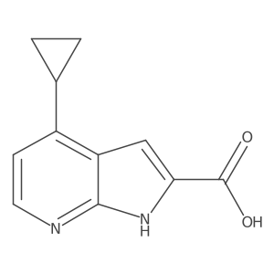 4-Cyclopropyl-1H-pyrrolo[2,3-b]pyridine-2-carboxylic acid结构式