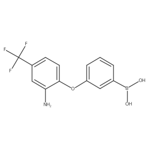{3-[2-Amino-4-(trifluoromethyl)phenoxy]phenyl}boronic acid Structure