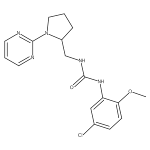 1-(5-Chloro-2-methoxyphenyl)-3-{[1-(pyrimidin-2-yl)pyrrolidin-2-yl]methyl}urea Structure