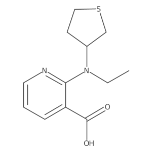2-(Ethyl(tetrahydrothiophen-3-yl)amino)nicotinic acid Structure