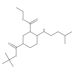 1-(Tert-butyl) 3-ethyl 4-(isopentylamino)piperidine-1,3-dicarboxylate Structure