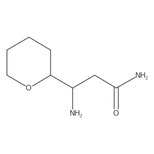 (3R)-3-amino-3-(oxan-2-yl)propanamide结构式