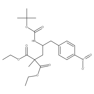 Diethyl (S)-2-(2-((tert-butoxycarbonyl)amino)-3-(4-nitrophenyl)propyl)-2-methylmalonate Structure