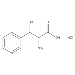 2-Amino-3-hydroxy-3-pyridin-3-ylpropanoic acid;hydrochloride结构式