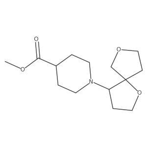 Methyl 1-{1,7-dioxaspiro[4.4]nonan-4-yl}piperidine-4-carboxylate Structure