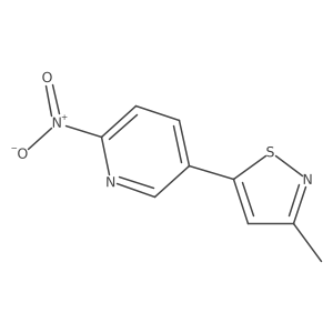 5-(3-Methyl-1,2-thiazol-5-yl)-2-nitropyridine结构式