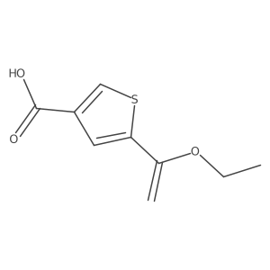 5-(1-Ethoxyethenyl)thiophene-3-carboxylic acid Structure