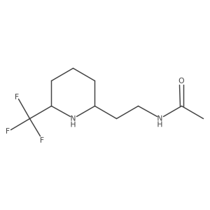 N-{2-[6-(trifluoromethyl)piperidin-2-yl]ethyl}acetamide结构式