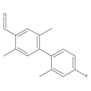 4-(4-Fluoro-2-methylphenyl)-2,5-dimethylbenzaldehyde结构式