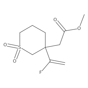 Methyl 2-[3-(1-fluoroethenyl)-1,1-dioxo-1lambda6-thian-3-yl]acetate Structure