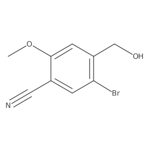 5-Bromo-4-(hydroxymethyl)-2-methoxybenzonitrile Structure