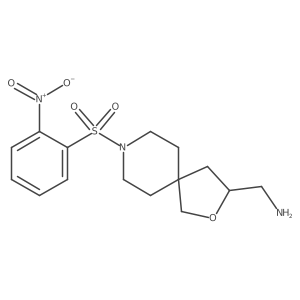 1-[8-(2-Nitrobenzenesulfonyl)-2-oxa-8-azaspiro[4.5]decan-3-yl]methanamine结构式