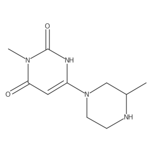 3-Methyl-6-(3-methylpiperazin-1-yl)-1,2,3,4-tetrahydropyrimidine-2,4-dione Structure