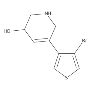 5-(4-Bromothiophen-3-yl)-1,2,3,6-tetrahydropyridin-3-ol结构式