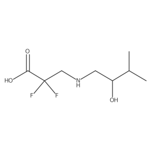 2,2-Difluoro-3-[(2-hydroxy-3-methylbutyl)amino]propanoic acid Structure