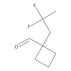 1-(2,2-Difluoropropyl)cyclobutane-1-carbaldehyde结构式