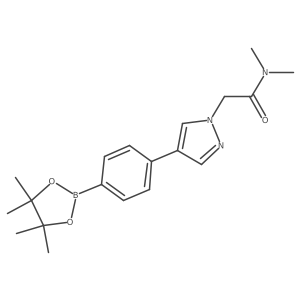 N,N-Dimethyl-2-(4-(4-(4,4,5,5-tetramethyl-1,3,2-dioxaborolan-2-yl)phenyl)-1H-pyrazol-1-yl)acetamide Structure