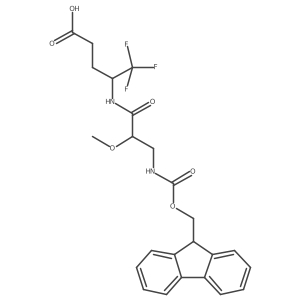 (4S)-4-[3-({[(9H-fluoren-9-yl)methoxy]carbonyl}amino)-2-methoxypropanamido]-5,5,5-trifluoropentanoic acid结构式