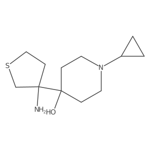 4-(3-Aminothiolan-3-yl)-1-cyclopropylpiperidin-4-ol Structure