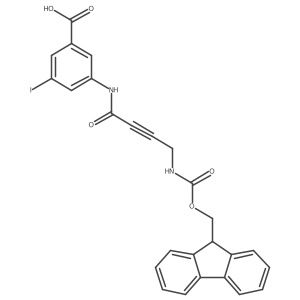 3-[4-({[(9H-fluoren-9-yl)methoxy]carbonyl}amino)but-2-ynamido]-5-iodobenzoic acid Structure
