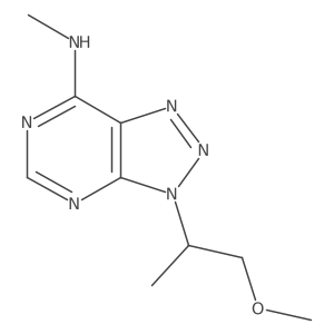 3-(1-methoxypropan-2-yl)-N-methyl-3H-[1,2,3]triazolo[4,5-d]pyrimidin-7-amine结构式
