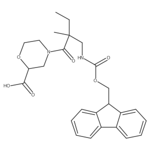 4-{2-[({[(9H-fluoren-9-yl)methoxy]carbonyl}amino)methyl]-2-methylbutanoyl}morpholine-2-carboxylic acid Structure