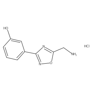 3-(5-(Aminomethyl)-1,2,4-oxadiazol-3-yl)phenol hydrochloride Structure